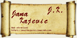 Jana Kajević vizit kartica